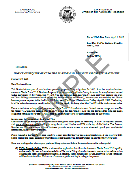 Notice of Requirement -- Regular Business Notice of Requirement -- Regular Business