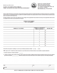Elderly or Handicapped Families Family Household Income Reporting Worksheet (BOE-267-H-A)