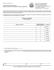 Lower Income Households Income Reporting Worksheet (BOE-267-LA)
