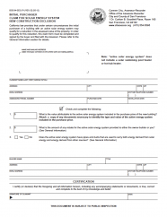 Initial Purchaser Claim For Solar Energy System New Construction Exclusion (BOE-264-SES)