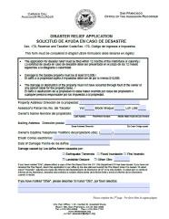 Disaster Relief Application (Spanish - Solicitud de ayuda en caso de desastre)