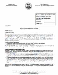Low Value Exemption Notice