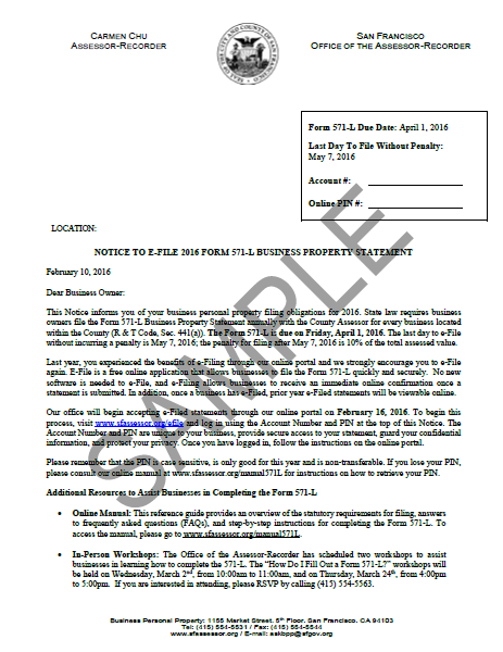 Notice to E-File Notice to E-File