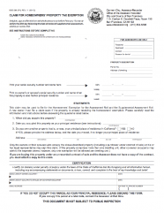 Homeowners' Exemption Claim Form, English Version | CCSF Office of 