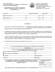 Claim for Disabled Accessibility Construction Exclusion from Assessment (BOE-63-A)