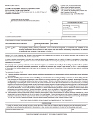 Claim for Seismic Safety Construction Exclusion (BOE-64)
