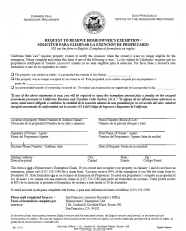 Request to Remove Homeowner’s Exemption (Spanish Version - Solicitud para eliminar la exención de propietario)