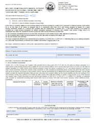 Welfare Exemption Supplemental Affidavit, Households Exceeding Low-Income Limits