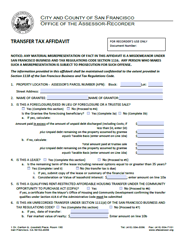 Transfer Tax Affidavit | CCSF Office of Assessor-Recorder